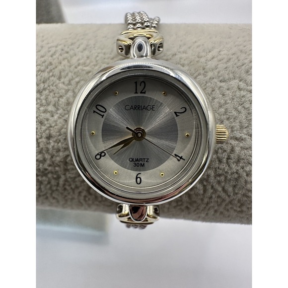 Timex Accessories - Timex Carriage C6A221 Womens Two Tone Silver Gold New Battery Watch 24MM 7.75" V